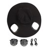 Solar Fan Hat Large Brim Quick Dry Breathable 3 Speeds