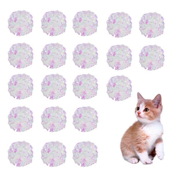 Andiker 20PCS Cat Crinkle Balls, 2.16 Inches Cat Balls with