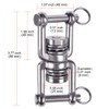 BeneLabel Dual Hanging Rings Hammock Swing Hanger, Swivel Stainless Steel