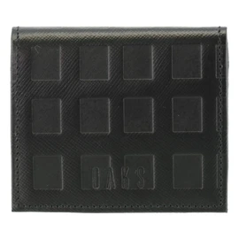 Ducks DP25560 Men's Coin Purse, Checkered Embossing, Genuine Leather, [01] Black