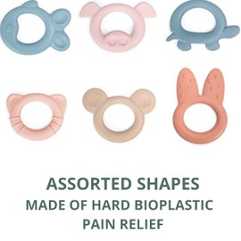 Dantoy Teething Ring Baby Toy and Teether - Teething Aid Baby Bioplastic on Sugar Cane Base - Teething Ring Baby Made in Denmark (Blue/Grey)