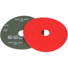 Starcke Premium Resin Fiber Grinding Discs 25 Pack Ceramic 7/8 Inch Arbor Hole - for Metal, Auto Body Repair, Marine, Welding, and Fiberglass (5 x 7/8 Inch, 50 Grit)