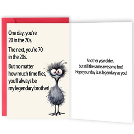 Mcduldul Happy Birthday Card for Brother, Funny Brother Birthday Gifts from Sister,Bro Bday Greeting Card