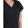 KOI Planet Kailani Women's 1-Pocket Eco-Friendly Scrub Top Black Large