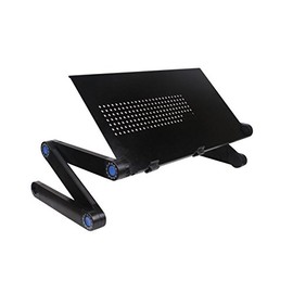 Goldball Portable Laptop Computer Desk Adjustable Vented Laptop Table Portable Bed Tray Book Stand Multifunctional & Ergonomics Design Dual Layer 17â Laptop Computers or Smaller (Black)