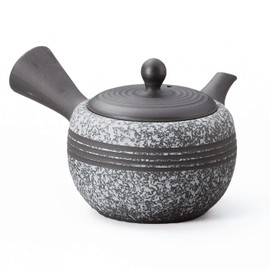 Tokoname Ware Kagayo Komaru Teapot Black Mud Line Y865