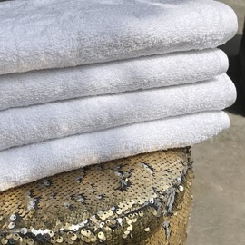 The London Linens Luxury Face Towels White Flannel Face Cloth- ≥500 GSM Wash Cloths Highly Absorbent Towels- Ideal for Gym, Spa and Kitchen in 30x30 cm(Pack-12, 60% Bamboo)