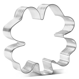 (1Pcs) Big Four Leaf Clover Cookie Cutter 3.75'' Metal