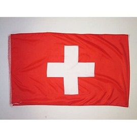 Switzerland Flag 3' x 5' for fans - Swiss flags 90 x 150 cm - Banner 3x5 ft with hole - AZ FLAG
