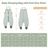 LAT Baby Sleeping Bag with Feet, 0.5 Togs, 100% Muslin,