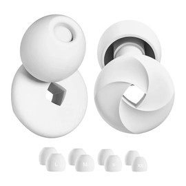 Fiorenza's Ohrstöpsel zum Schlafen aus Silikon - Wiederverwendbare Isolierende Ohrstöpsel Geräuschunterdrückung für die Nacht (Weiß, Einheitsgröße)