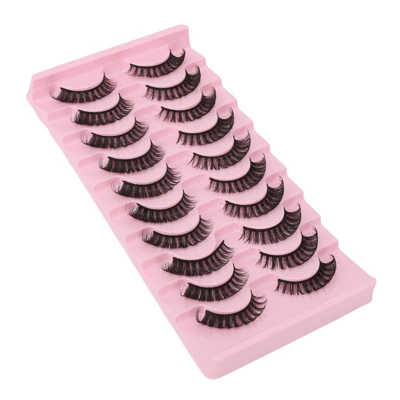 Pestañas Postizas, 10 Pares, Reutilizables, Suaves, 3D, Multicapa, Pestañas Postizas,