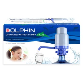 2PK Improved New Generation Dolphin Water Bottle Pump with 4 Tubes (Fits Most 2-6 Gallon Water Coolers [Excluding Glass])