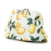 Round Pouch (Large) Citrus Lemon, Lemon Pattern, Botanical Pattern, Fruit