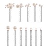 12 Pieces Bridal Hair Accessories Pearl Wedding Hair Pins Handmade
