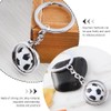 YIMVUNZ Mini Football Keyring, Metal Rotating 3D Sports Keychain, Football