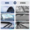 Car Windscreen Sun Shade, 145x80cm Reflective & Foldable Windshield Sun