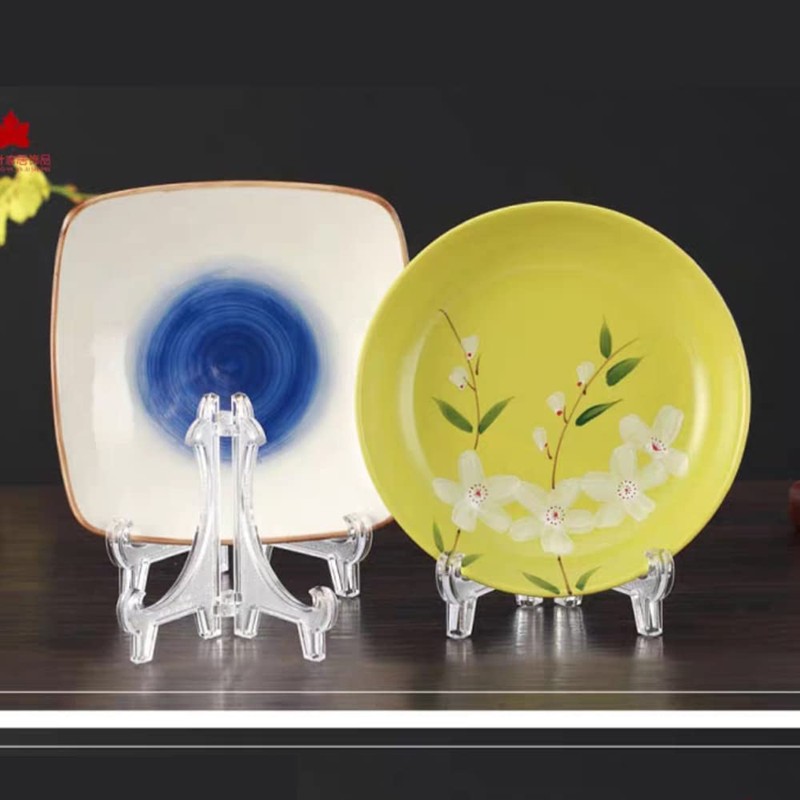 TOPDANCHUANG 5 PCS Clear Easels Display Stand Acrylic Plate Stands