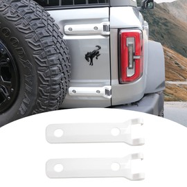 RERPRO Tailgate Hinge Cover Trim for Ford Bronco 2 Door 4 Door 2021 2022 2023 2024 2025 Rear Door Hinge Liftgate Trim Exterior Decoration Accessories Spare Tire Hinges Bracket Cover, 1 Pair White