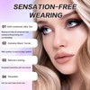 Landrain Pack of 12 3D Magnetic Lashes, Magnetic Eyelashes, Natural