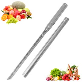 Quanqiuyi Stainless Steel Blade, Outdoor Portable Stainless Steel Mini Stick Fruit Knife, All Steel Fancy Letter Opener Envelope, Multipurpose Survival Tactical Knife 9.5 Inch