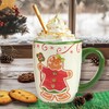Certified International Holiday Magic Gingerbread 16 oz. Mugs, Set of