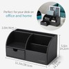 Vlando Office Desk Organizer Leather Desktop Organizer Caddy with Drawer