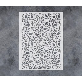 GSS Designs Large Vine Leaf Stencils 16x24Inch Reusable Flower Stencils for Painting on Wood Canvas Paper Fabric Floor Wall Botanical Stencils for Walls