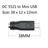 Maixbomr DC 5.5mm x 2.1mm to Mini USB Adapter, 5V