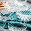 Le'raze Glass Diamond Design Bowl - Decorative Centerpiece for Kitchen