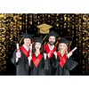 Msocio 8x6ft Polyester Black Congrats Graduation Backdrop Class of 2025