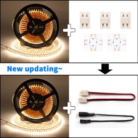 VST LED Strip Lights Natural White 120LEDs/M 1000Lm/M 9.6W/M CRI 90+ LED Tape Light 12V 2835 Cuttable Connectable Dimmable LED Strips for Indoor Under Cabinet, No Driver (4000k-32.8ft)