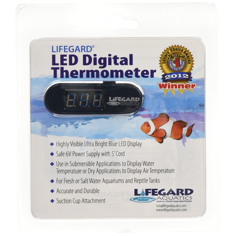 Lifegard Aquatics LED Digital Thermometer for Aquariums