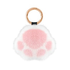 Cute Cat Paw Keychain Plush Cat Key Chain for Purse Charms for Handbags Kawaii Fluffy Keychain Animal Paw Keyring for Bag Charms for Backpacks Accessories for Women Girls Soft Cat Paw Fur Keychain
