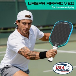 Joysent 3D-T700-18K Carbon Fiber Paddle with 14mm Foam Core, USAPA Approved Premium Racket Set with Enhanced Spin, Balance Control & Power, Gearfoam Max