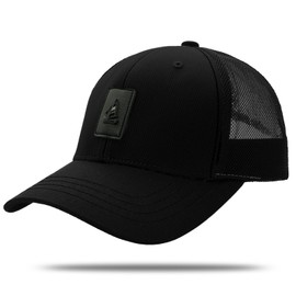 YAMEE Baseball Cap Unisex Summer with Mesh Back Panels, Summer Hat for Men Breathable Stylish Baseball Cap Men Sun Protection Sports Hat Men Adjustable, black