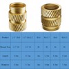 100pcs M3 Threaded Inserts - Knurled Nuts, M3x5.7 Brass Heat