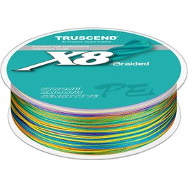 TRUSCEND X8 Braided Fishing Line, Durable and Valuable Braid PE Line for Professionals, More Thinner More Smoother Performance for Casting Well, Must-Have Freshwater Fishing Gear, Fishing Gift for Men