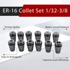 findmall ER-16 Collet Set 12PCS ER-16 Spring Collet Set 1/32-3/8