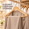 4-Pack Wooden Suit Hangers with 360° Swivel Hooks, Non-Slip Pants
