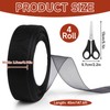 4 Rolls Organza Ribbon Black, 45 m x 25 mm