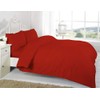 R&Z Plain Dyed Percale Polycotton Duvet Cover & 1 Pillow