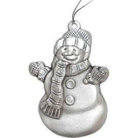 Indiana Metal Craft Snowman Pewter Christmas Ornament. Made in USA