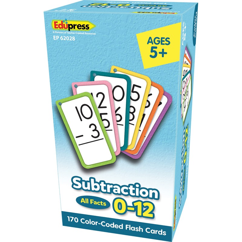 Edupress™ Subtraction Flash Cards - All Facts 0-12