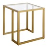 Oscar 20'' Wide Square Side Table in Brass