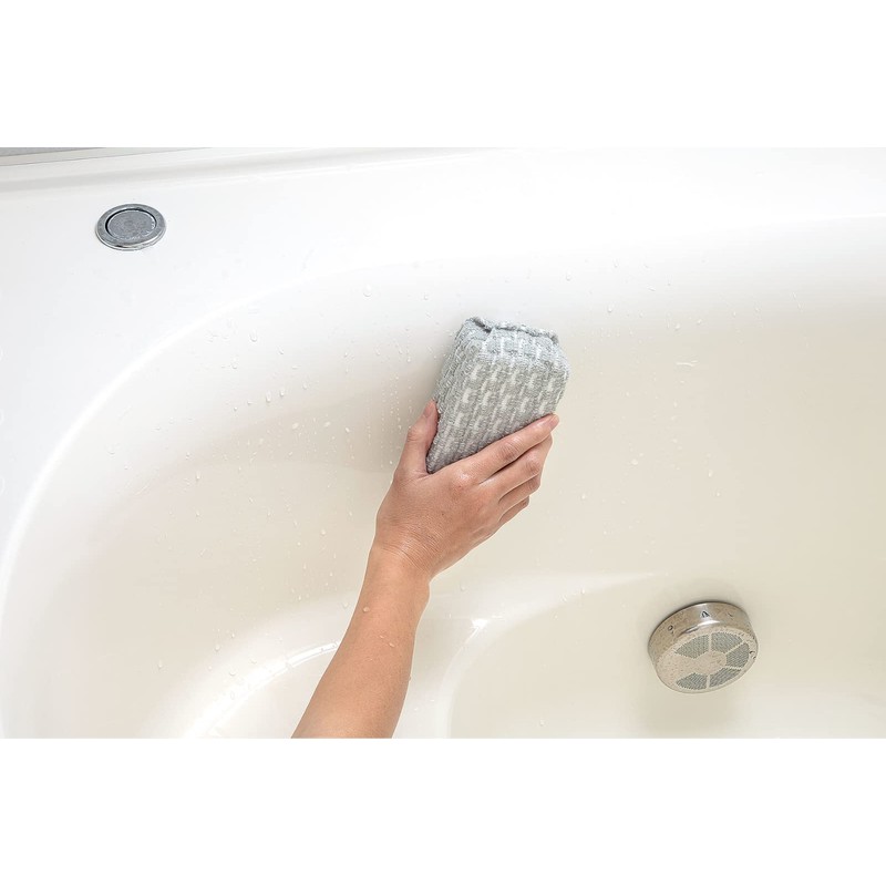 Mameen BS-235 Bath Sponge, Gray, Width 3.1 x Depth 2.0