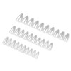 APQ Press On Nails Set 48 Pieces Almond Shape Silver