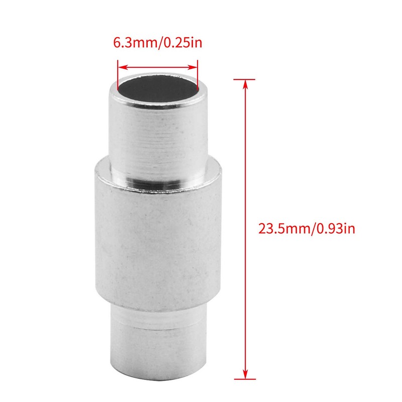 RLECS 8pcs 6mm Aluminum Long Sleeve Inline Roller Skate Wheels