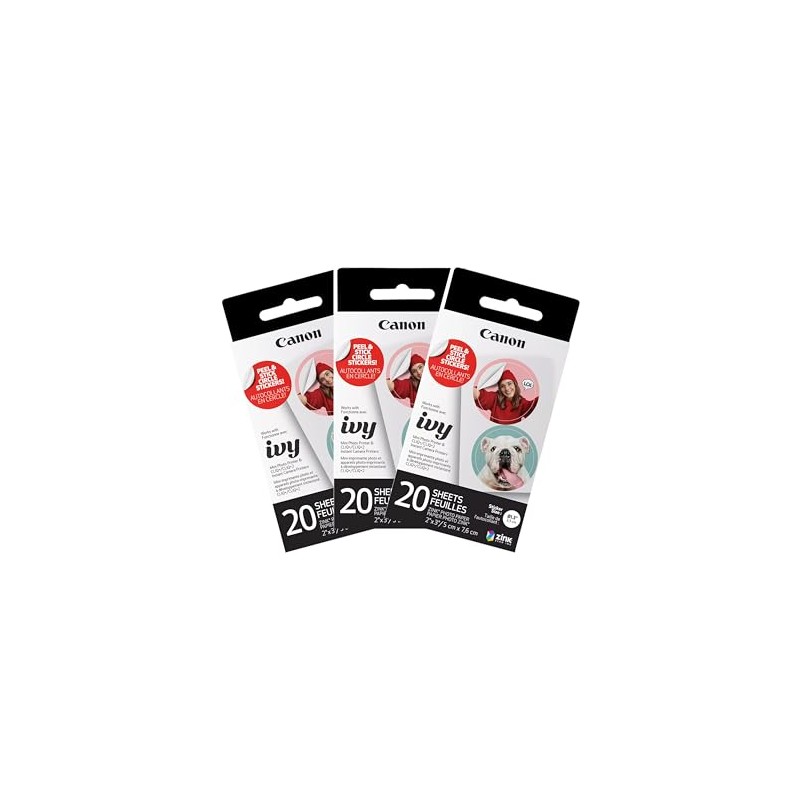 Canon Zink Circle Sticker 60Sheet Bundle