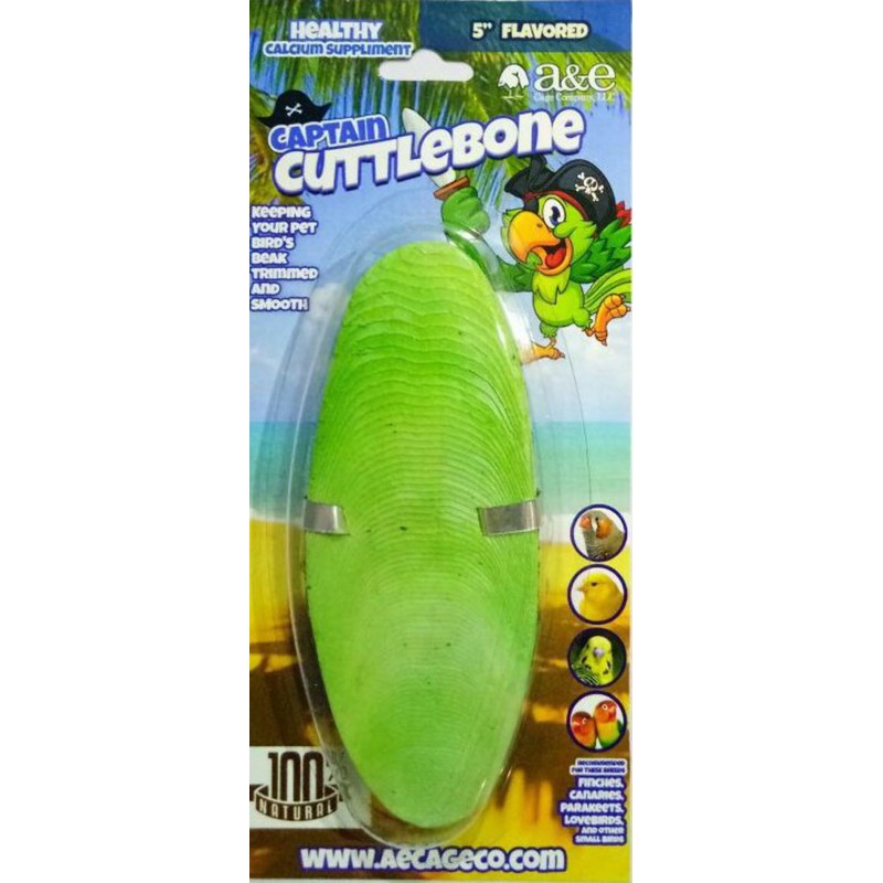 A&E Cage Company Captain Cuttlebone 6" Natural Cuttlebone for Birds